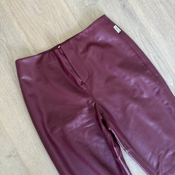 LOBA - burgundy fuax leather pants SIZE XS - Picture 5 of 6